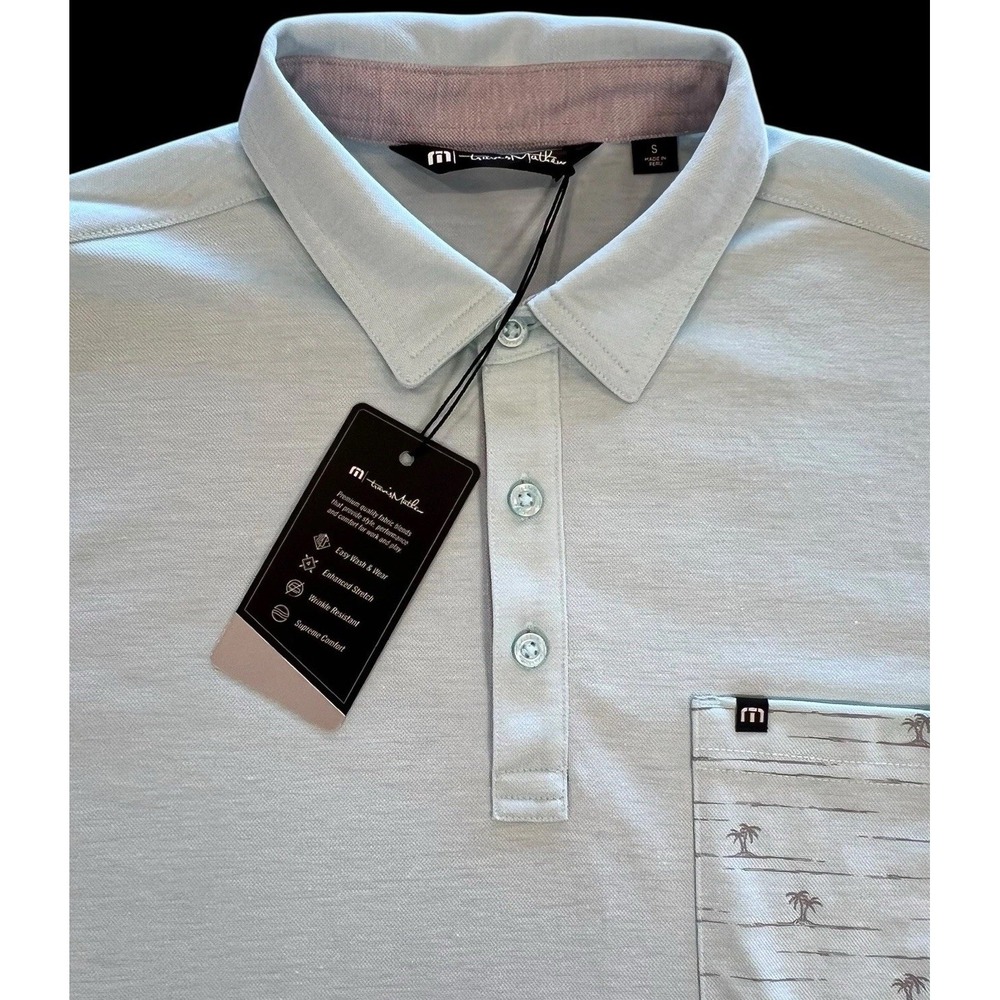Travis Matthew Bay Swim Men's Golf Polo Shirt Prestige Performance Stretch Small